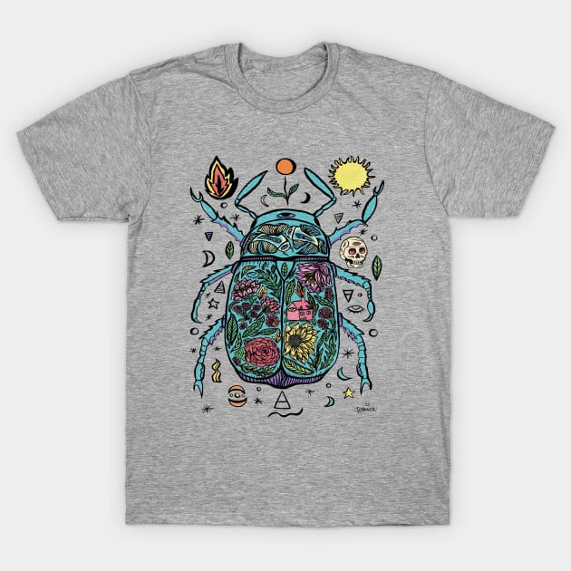 Mystic beetle T-Shirt by todaviahandmade